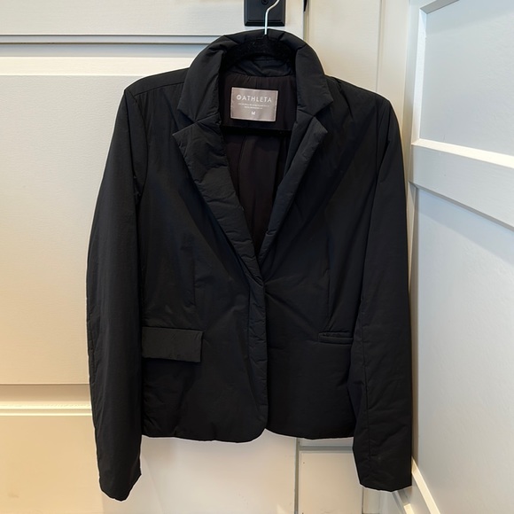 Athleta Jackets & Blazers - Athleta black warm puffy blazer